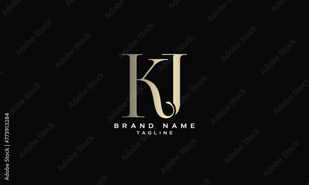 KJ, JK, Abstract initial monogram letter alphabet logo design KJ, JK, Abstract initial monogram letter alphabet logo design