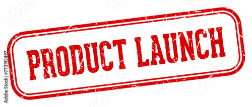 product launch stamp. product launch rectangular stamp on white background