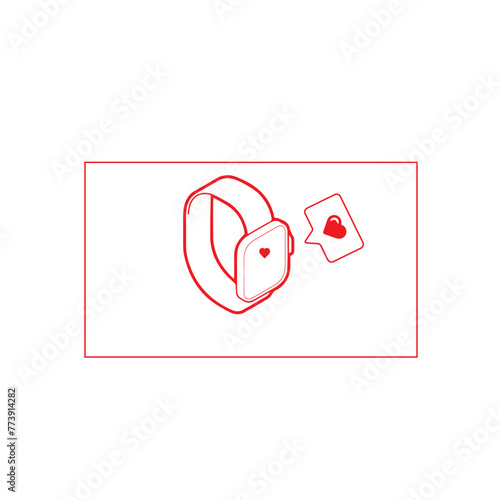 smart android watch, hand clock black icon.