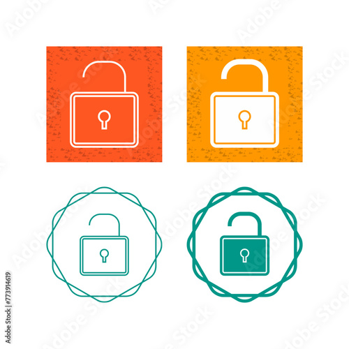 Open Lock Vector Icon Vector Icon