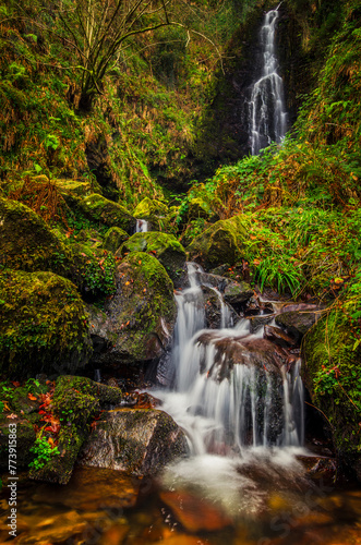 Cascada de Belaustegi en Orozko, en las faldas del Parque Natural del Gorbea photo