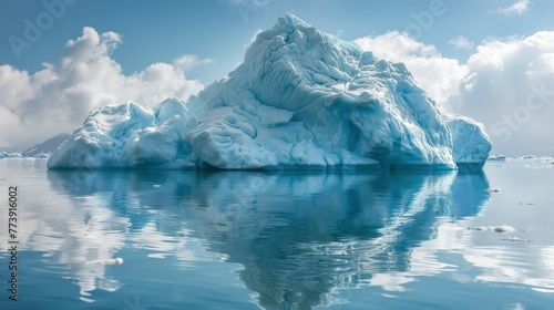 Large Iceberg Drifting in Water
