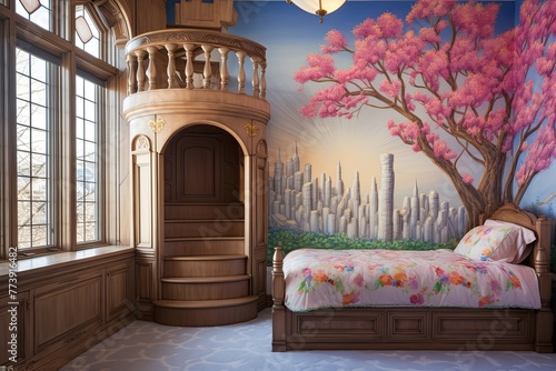 Castle Dreams: Fairytale-Themed Kids' Bedroom with Magical Decor
