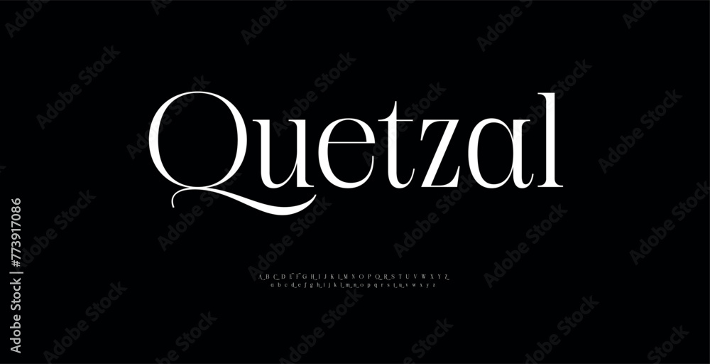 Quetzal Abstract modern urban alphabet fonts. Typography sport, technology, fashion, digital, future creative logo font. vector illustration - obrazy, fototapety, plakaty 