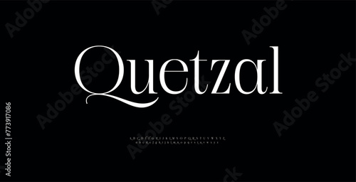 Quetzal Abstract modern urban alphabet fonts. Typography sport, technology, fashion, digital, future creative logo font. vector illustration