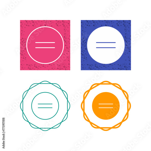 Equal To Vector Icon