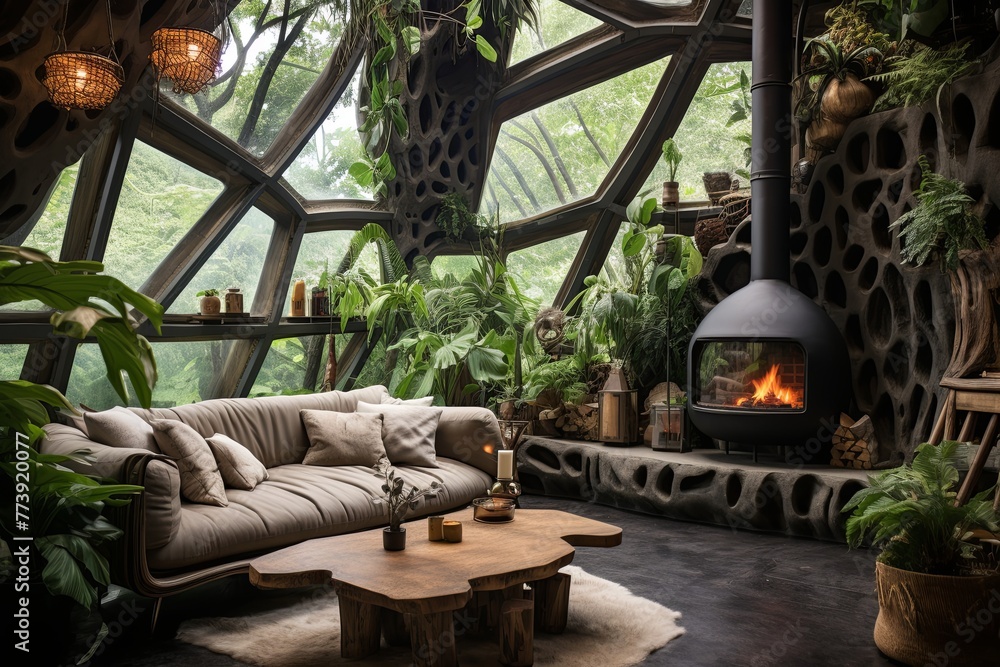 Biophilic Architecture: Futuristic Living Room Ideas with Recycled Decor