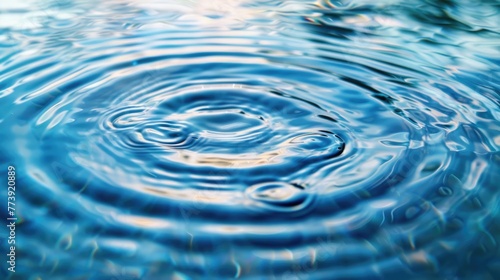 Fresh water background. Pattern with clear ripples. Concept of moisturizer, hydration, skincare or spa