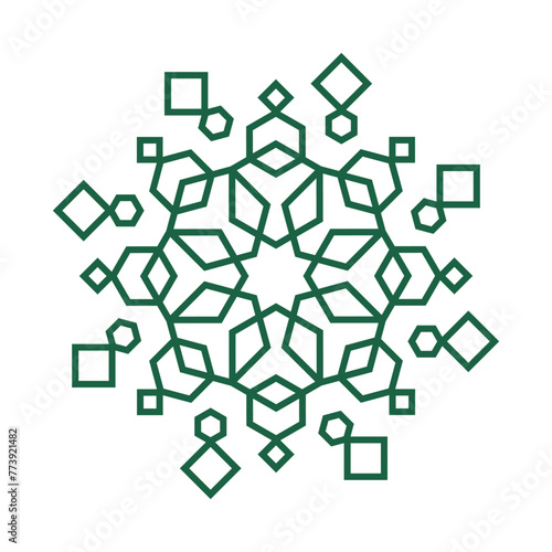 Arab American heritage month mosaic design element