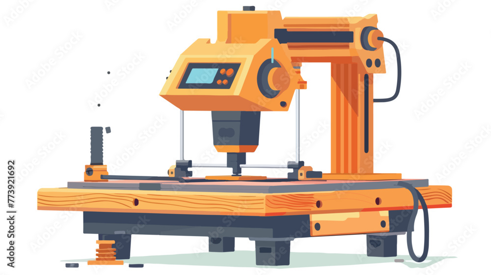 CNC router machine isolated icon CNC router wood carv
