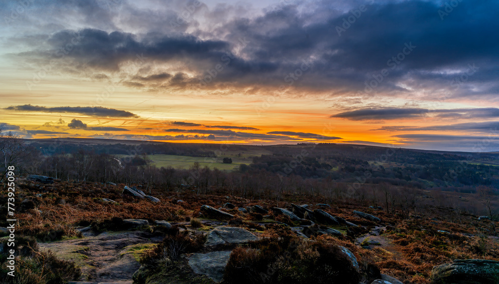 sunset in the mountains, Milstone Edge