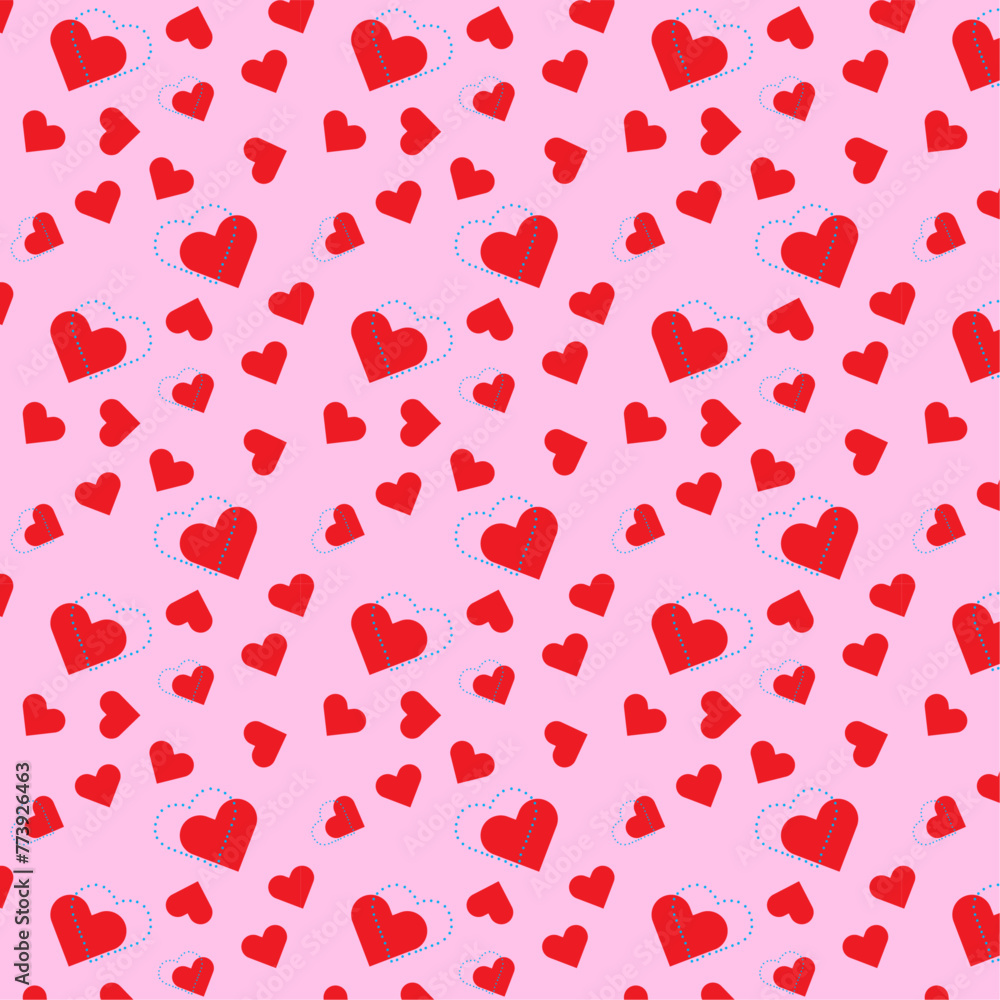 Hearts seamless pattern 14 february wallpaper Valentines Day backdrop
