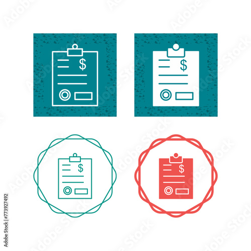 Invoice Vector Icon