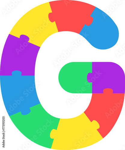 G Colorful Kids Puzzle Alphabet