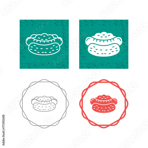 Hot Dog Vector Icon