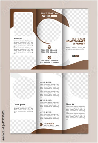 Modern real estate brochure design template