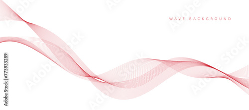 Abstract red waves. Vector background. EPS10