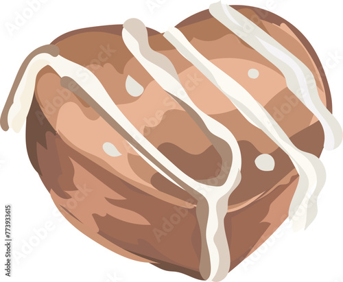 Cake illustration on transparent background.
