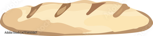 Bread illustration on transparent background.
