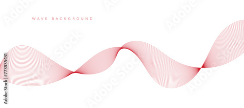Abstract red waves. Vector background. EPS10