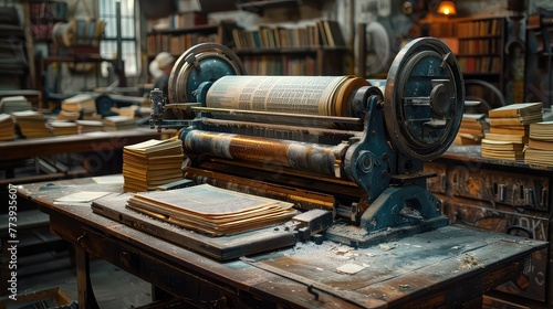 Printing press printing papers