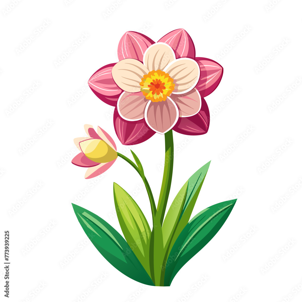 Abstract spring flower for card decor vector illustration