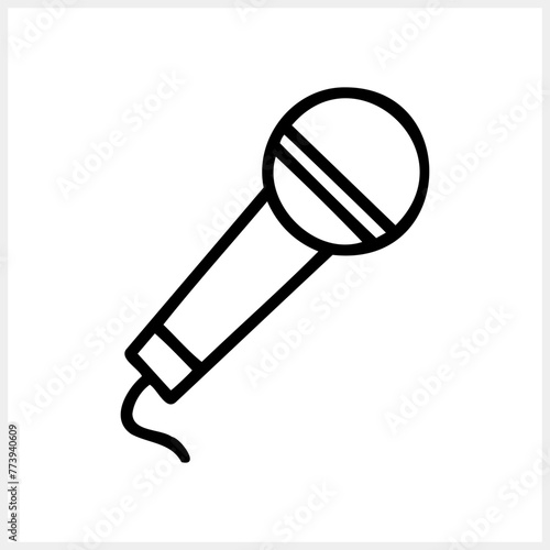 Sketch microphone icon Music clipart Vector stock illustration EPS 10