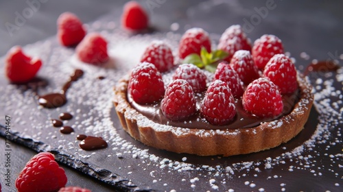 Chocolate and Raspberry Tart Overview