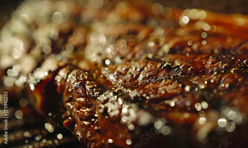 succulently grilled steak showing its juicy texture and appealing char   Generative AI 