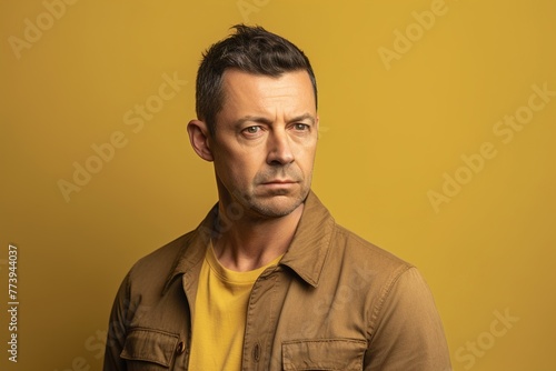 A man in a tan jacket and yellow shirt is looking at the camera © Juan Hernandez