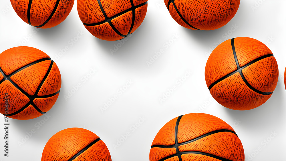 Basketball on a solid color background