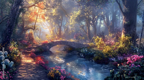 Fantasy Forest A Dreamy, Colorful, and Magical World Generative AI