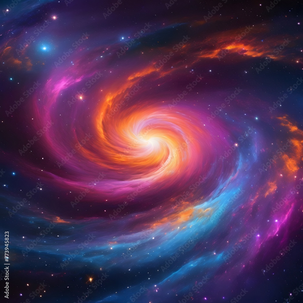 Abstract background featuring a swirling galaxy composed. Abstract background featuring a swirling galaxy composed.