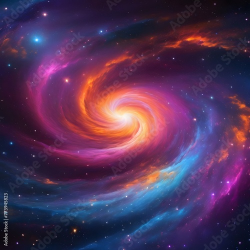 Abstract background featuring a swirling galaxy composed.