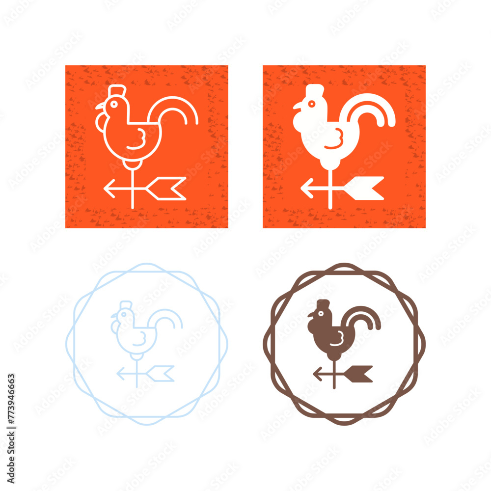 Wind Vane Vector Icon Wind Vane Vector Icon