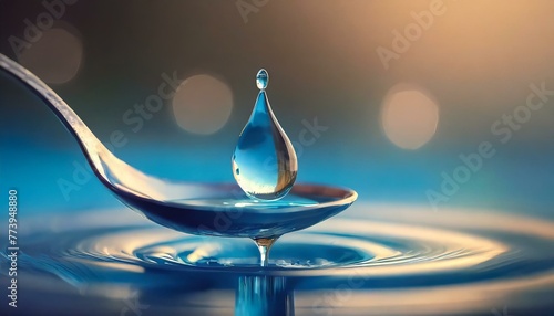 drop of water and teaspoon photo
