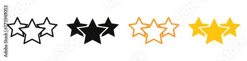 Fototapeta Naklejka Na Ścianę i Meble -  Premium Quality Star Badge Icons with Ribbons for Product Ratings and Reviews