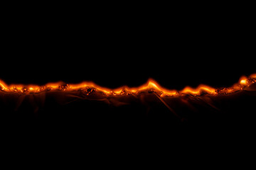 burning paper, glowing edge of paper