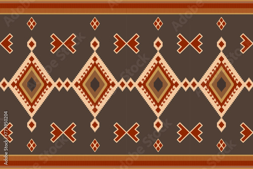 Ethnic pattern.beautiful pattern. folk embroidery,bohemian style,aztec geometric art ornament print.ethnic abstract Inkatha art.Seamless fabric.design for fabric, carpet, wallpaper, clothing	