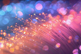 Pastel lighting, Internet Technology. How information and media move around the internet.