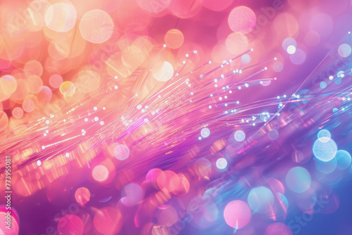 Pastel lighting, Internet Technology. How information and media move around the internet.