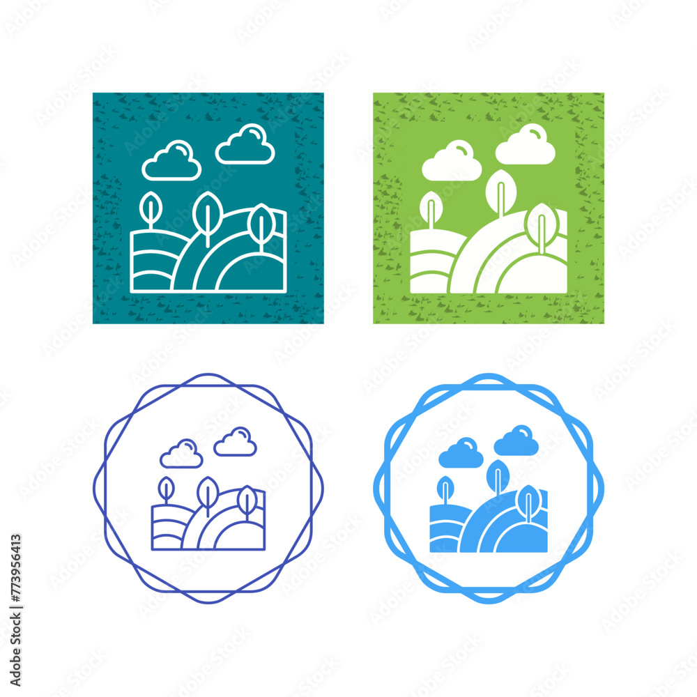 Field Vector Icon Field Vector Icon