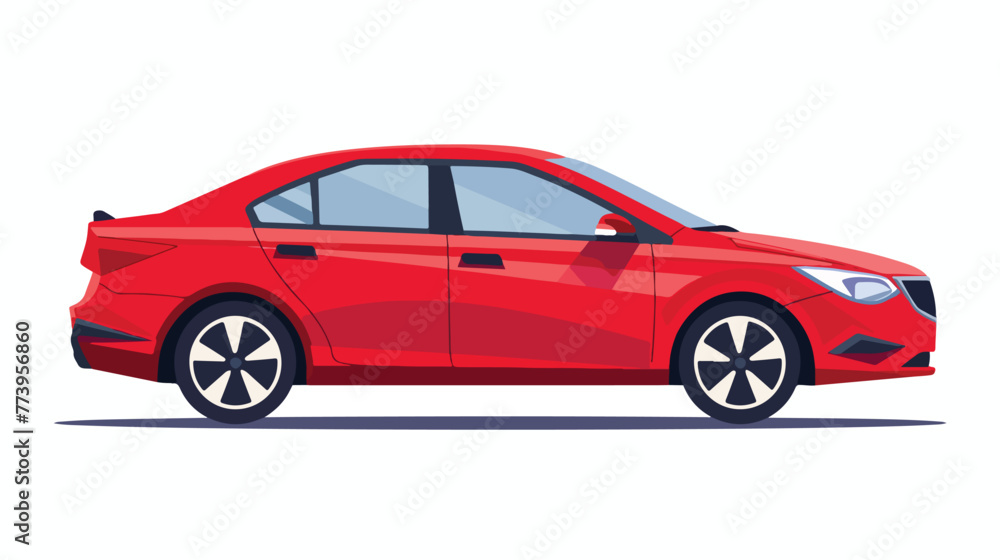 Car vehicle icon flat vector isolated on white background