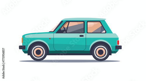 Car vehicle icon flat vector isolated on white background