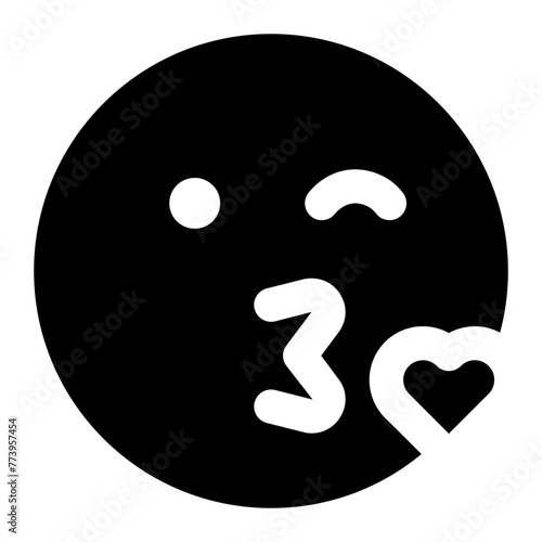 kiss icon for illustration