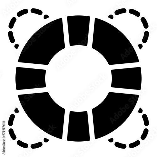 Lifebuoy ring icon.