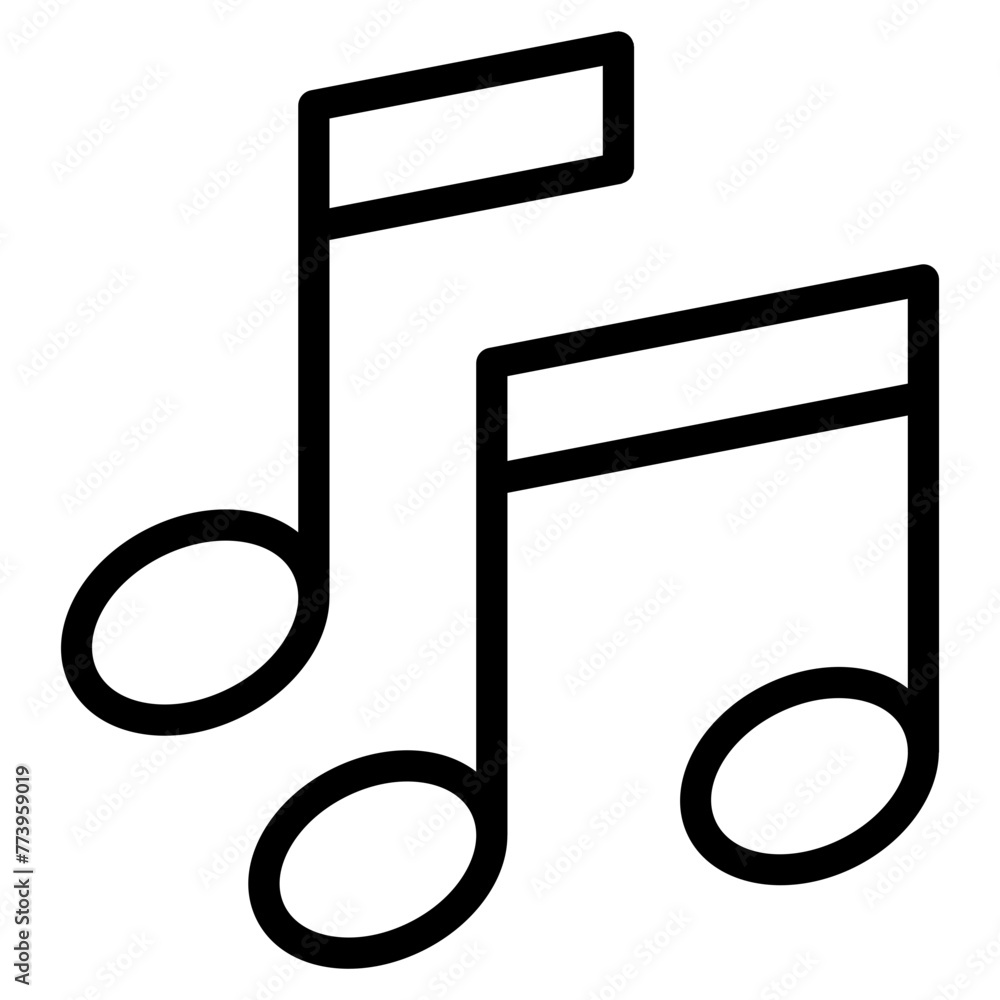 Music notes icon. Musical key signs Music notes icon. Musical key signs