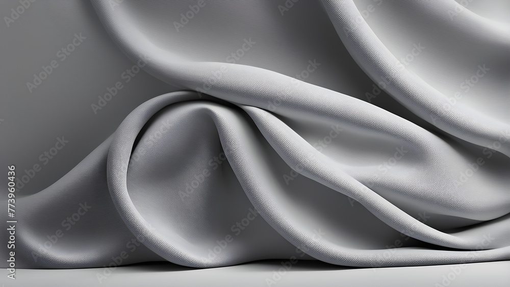 Obraz premium Grey silk fabric background, abstract background