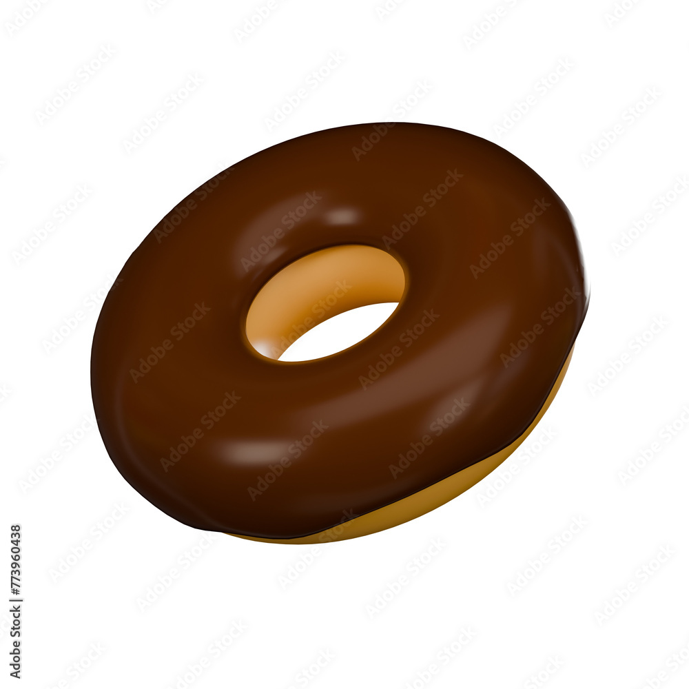 Donut 3D icon isolated on transparent background, 3D render, Fast food 3d icon. Donut 3D icon isolated on transparent background, 3D render, Fast food 3d icon.