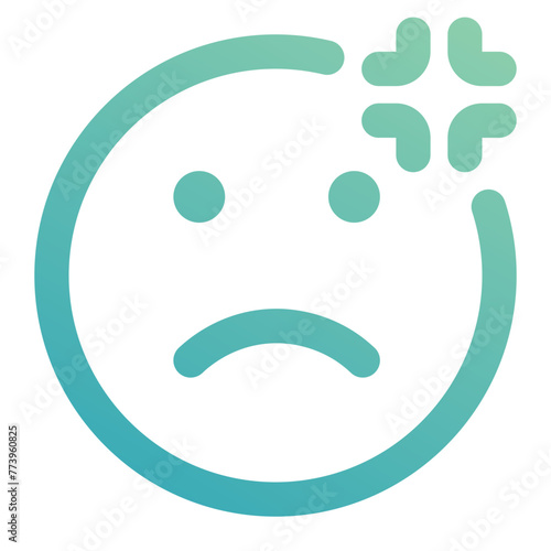annoyed icon for illustration